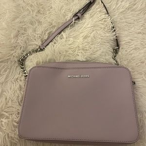 Jet Set Large Saffiano Leather Crossbody Bag